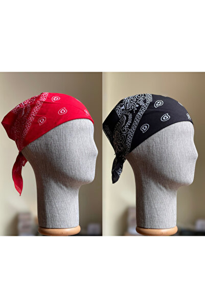 Rupen Kraft 2 Pieces 100% Cotton Patterned Bandana Classic Pattern Pattern Ba...