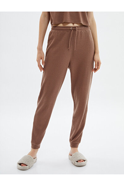 Koton Jogger Sweatpants Elastic Waist Textured