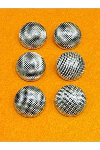 karantuhafiye Trench Coat Button Set Honeycomb Pattern / Silver Set of 6 2.8 cm