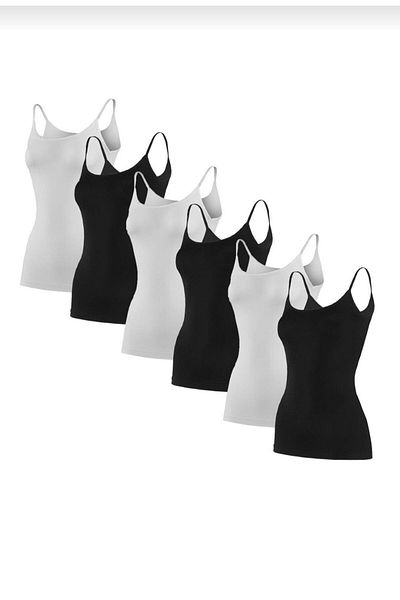 YILDIZ 2360-2361 Cama de corp cu curele din frânghie din bambus mixt (3 bucăți negru, 3 bucăți alb) 6 bucăți