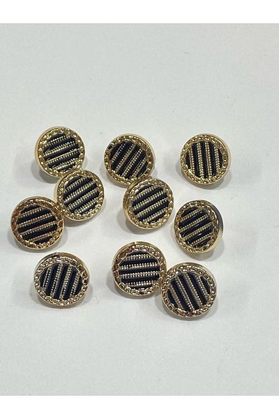 karantuhafiye Blouse Shirt Button/Metallized (Plastic) Button / Set of 10 / 1 cm