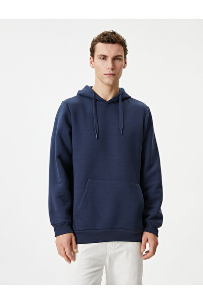 Koton Світшот з довгим рукавом з капюшоном На флісі Світшот з кишенею кенгуру Детальніше