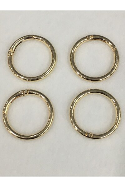 karantuhafiye Çanta Halkası Yuvarlak Yaylı Klips 3 Cm 4 Lü Set