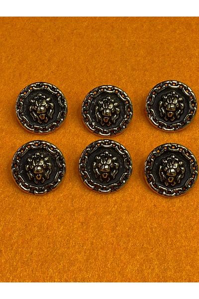 karantuhafiye Trench Coat Button / Lion Chain Model / Gold Set Set of 6
