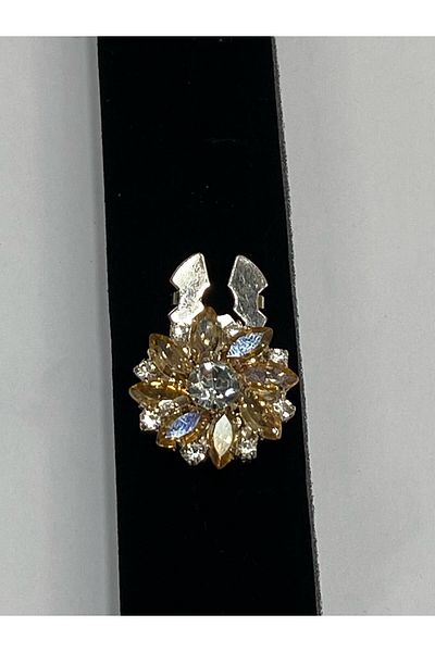 karantuhafiye Jewelled Button / Jewelled Clip Button / 2.5 cm Gold
