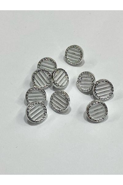 karantuhafiye Blouse Shirt Button/Metallized (Plastic) Button / Set of 10 / 1 cm