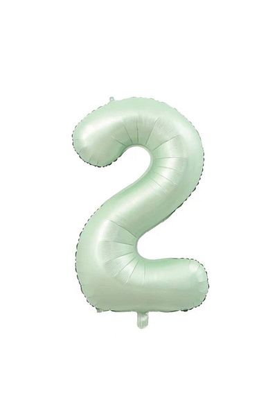 DÜVENCİ TİCARET 34 Inch Number Sage Foil Balloon
