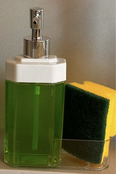 Makri 350 ml Plastic Liquid Soap Dispenser with Sponge Holder