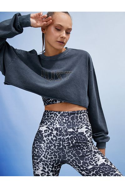 Koton Oversize mikina Crop Sportsman