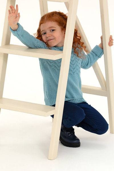 U.S. Polo Assn. Pulover albastru pentru fete 50258074 -VR036