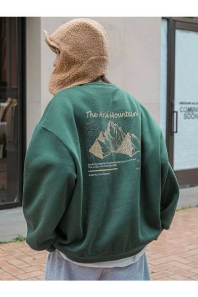 MOONBULL Φούτερ με στάμπα Unisex Crew Neck Oversize πίσω