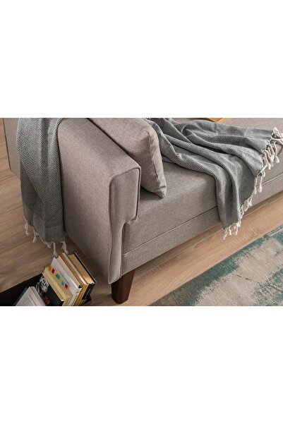 Vivense Bella Soft Yatakli Üçlü Koltuk, Krem