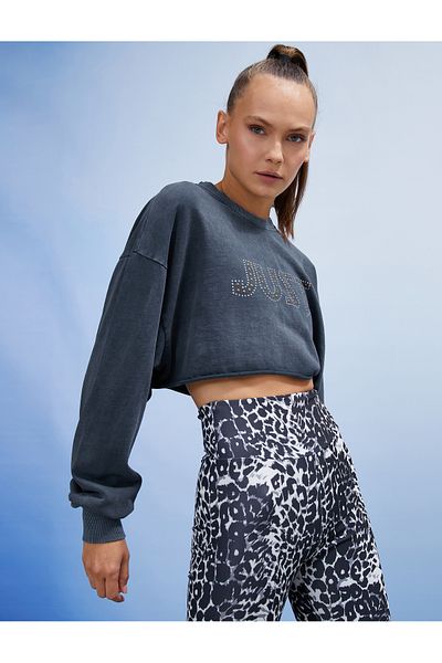 Koton Oversize mikina Crop Sportsman