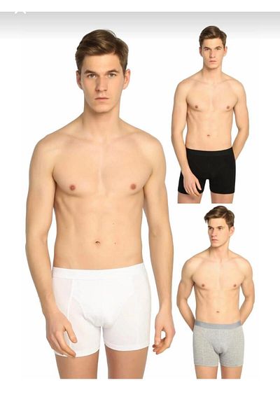 Tutku 0114 Ανδρικό μποξεράκι Lycra Mixed Color Boxer 3 τεμαχίων