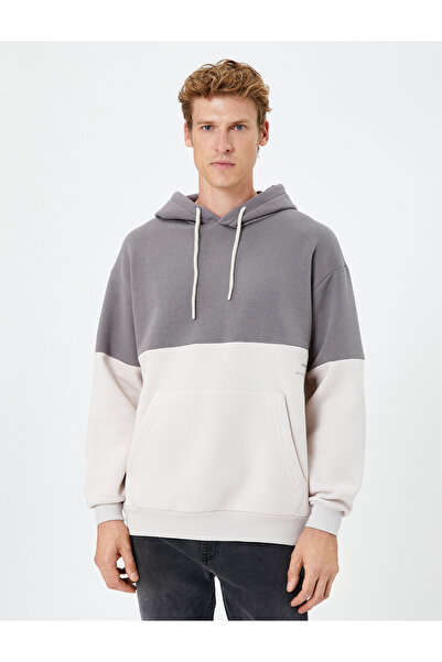 Koton 4wam70045mk 931 Anthracite ανδρικό φούτερ από βαμβάκι