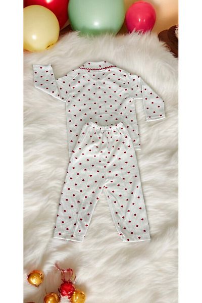 Zem Baby 0-6 Months Heart Patterned Baby Set