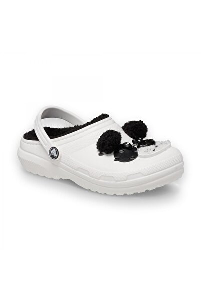 Crocs Classic Lined Iam Pandabearcgk Бели и черни пантофки за момичета