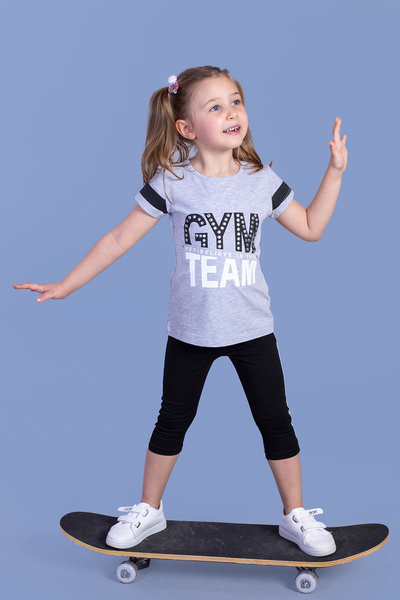 Toontoy Set de jambiere confortabile B cu imprimeu pentru fetiță