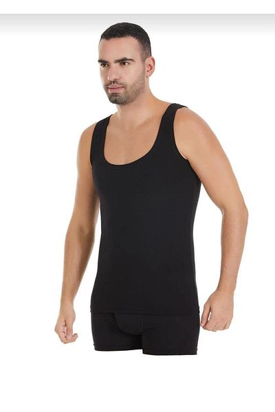 YILDIZ Men's Modal 331 - Deep Collar Single Tank Top