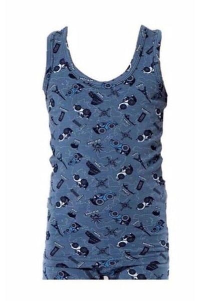 KOTA 1014 Boy's Colorful Patterned Hanging Tank Top 12 Pieces