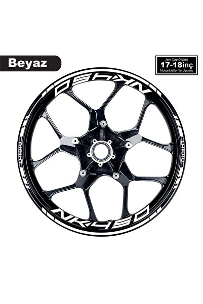 Motiker Beyaz CFMOTO 450NK Motosiklet Jant Sticker Etiket Modeli İç & Dış Takım