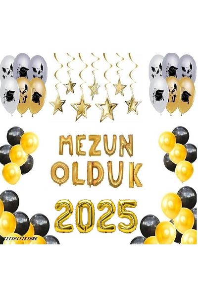 DÜVENCİ TİCARET زينة التخرج نحن متخرجين لعام 2025 - متجر Sıtıpıtıtı