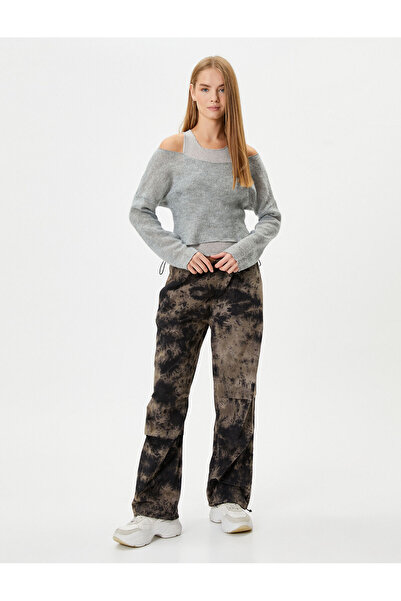 Koton Long Sleeve Double Collar Knitwear T-Shirt - Slim Fit