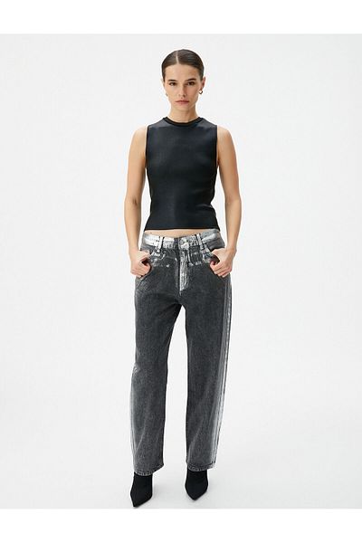 Koton Neckholder-Unterhemd in Metallic-Slim-Passform