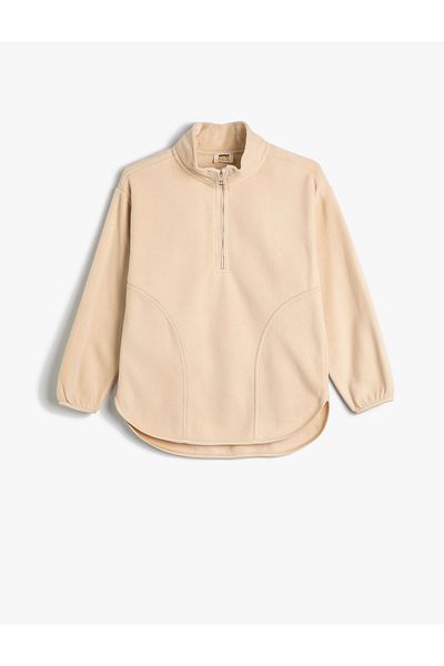 Koton Polar mikina s vysokým límcem na poloviční zip