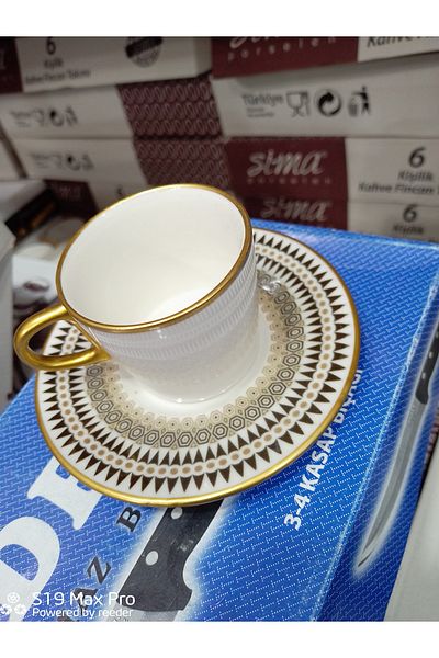 Sima كوب قهوة بورسلين لـ 6 أشخاص