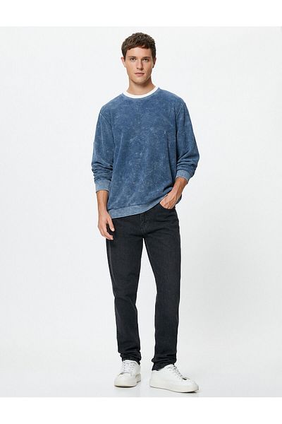 Koton Πλενόμενο Sweat Crew Neck Tie-Dye Look μακρυμάνικο βαμβακερό