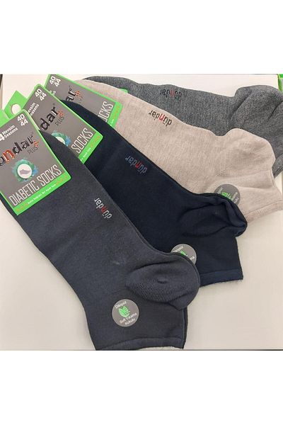Dündar DÜNDAR 5992 MEN'S BAMBOO BOOTIES DIABETIC SOCKS 6 PIECES