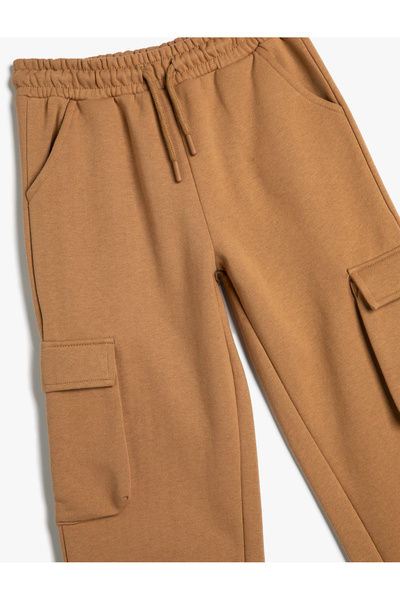 Koton Basic Cargo tepláky s klopou a zavazovacím pasem