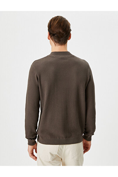 Koton Пуловер с дълги ръкави и дълги ръкави с трикотаж - памук