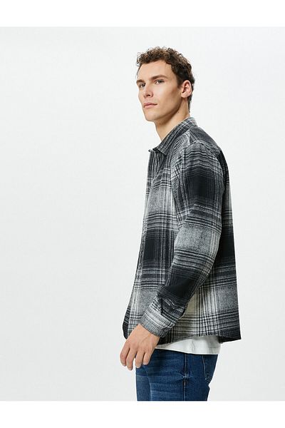 Koton Lumberjack Shirt Buttoned Classic Collar Long Sleeve