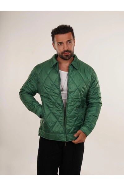 SCSARVİN Geniş Baklava Desenli Kapitone Mont PNC 5064