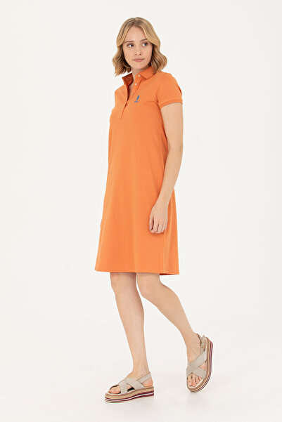 U.S. Polo Assn. Brick Colored Knitted Women's Dress -50262672-VR031