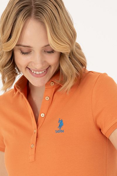 U.S. Polo Assn. Rochie de damă tricotată de culoare cărămidă - 50262672 -VR031