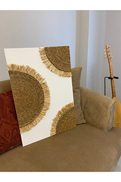 özgenç Bohem Hasır Tablo Duvar Aksesuarı 40x60cm