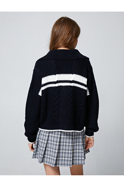 Koton Γιακάς με μοτίφ για ζακέτα με φερμουάρ