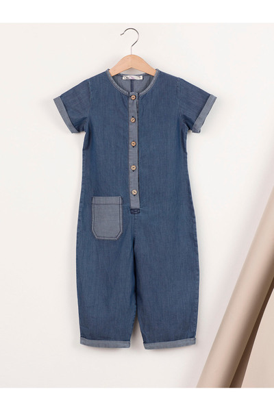 MSHB&G Boy's Denim Overalls with Pocket Detail