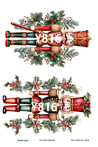 LİNEART New Year Series Y816 Brass Decopage 30 * 42 cm