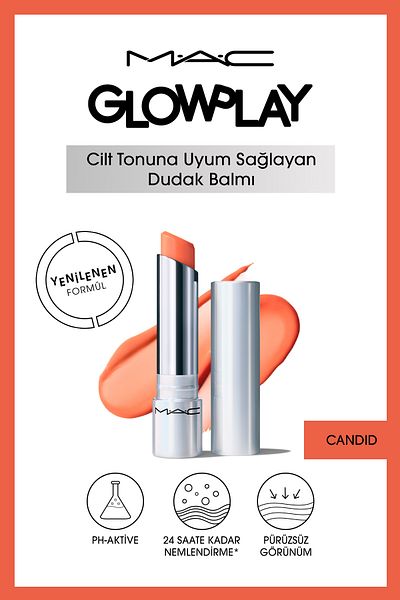 M.A.C Nourishing and Moisturizing Lip Balm That Adapts to Skin Tone - Candid Passi.4050