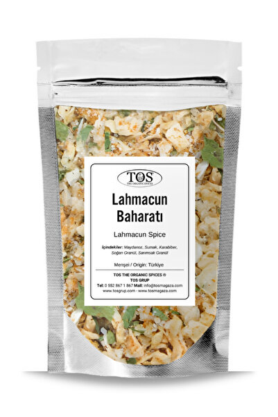 TOS The Organic Spices Lahmacun Baharatı 100 gr Lahmacun Spice Blend - Premium Quality | Baharat Karışımı