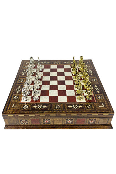 Tugra Gift Shop Osmanlı Figürlü Satranç Takımı- Metal Satranç Seti- El Yapımı Satranç Takımı
