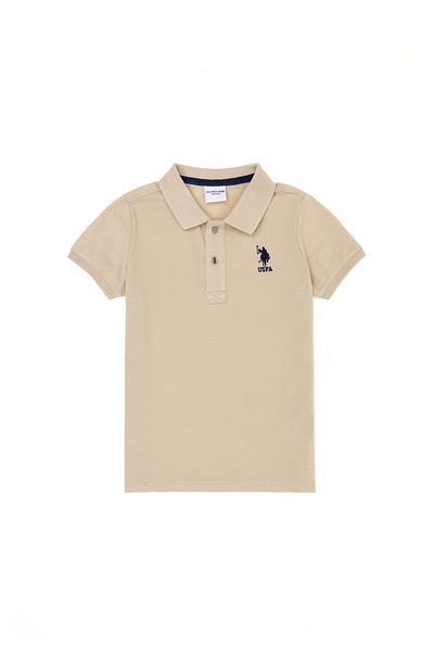 U.S. Polo Assn. Boy's Stone Basic Polo Neck T-Shirt 50262958 -Vr049