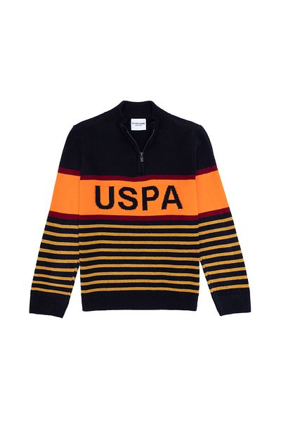 U.S. Polo Assn. Pulover cu fermoar bleumarin pentru băiat 50253340 -VR033