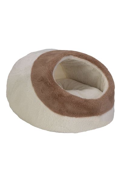 Pet Comfort Nest Cat Bed Ecru/Brown 40X40Cm Dpmah