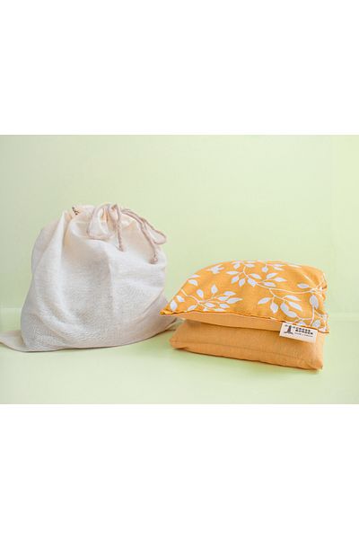CrossBorder Decor Organic Wheat Lavender Scented Heat Bag - Pain Relief, Perfect Solution for Winter [Mustard]