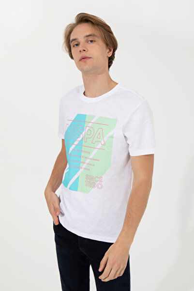 U.S. Polo Assn. Men's White Crew Neck T-Shirt 50249177 -Vr013